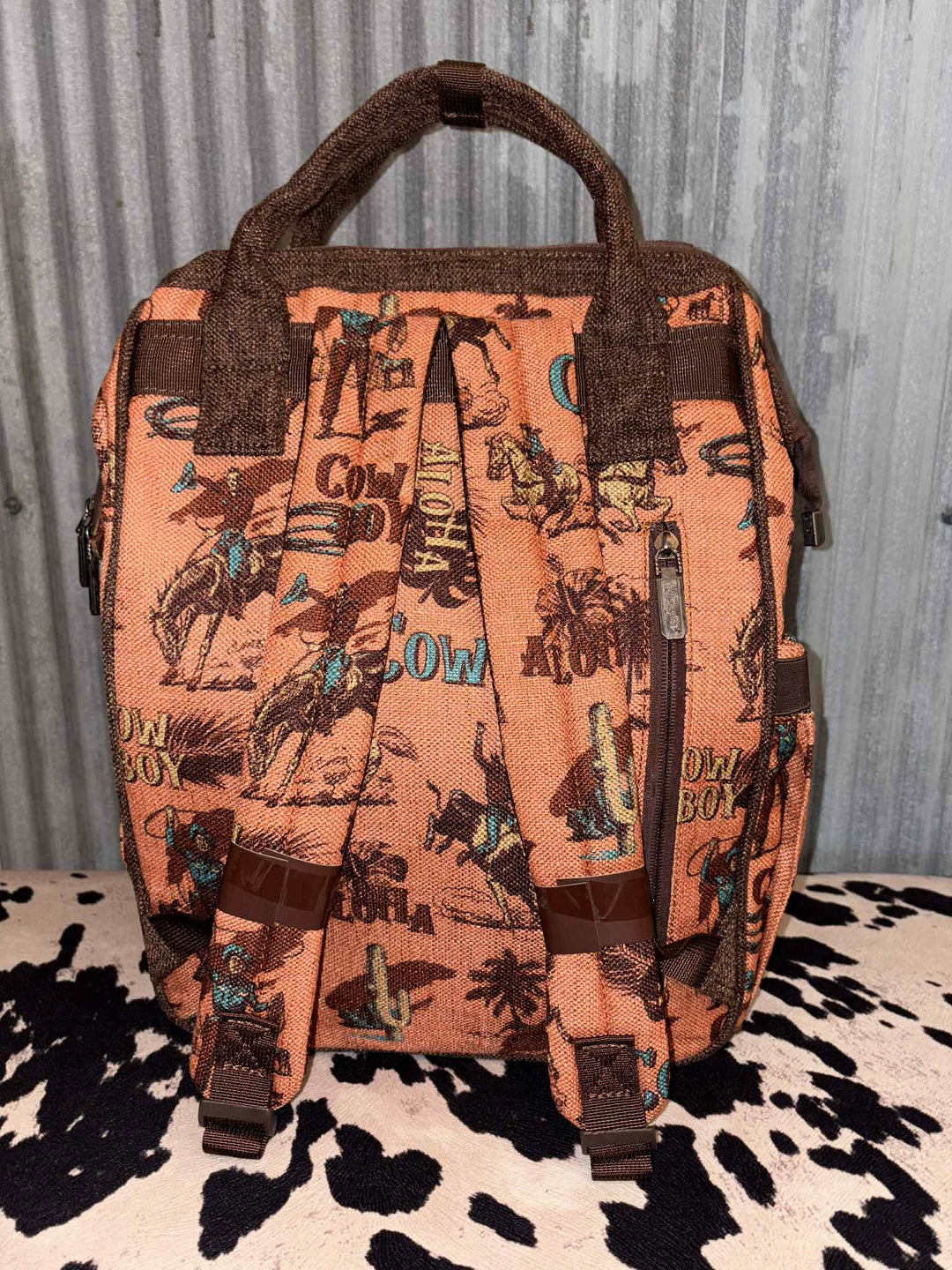 DARK BROWN WRANGLER VINTAGE COWBOY BACKPACK