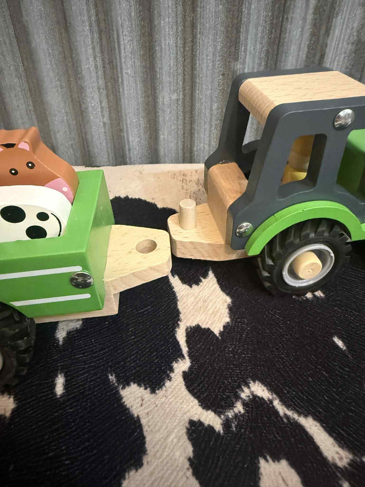 WOODEN TRACTOR PULL TOYS