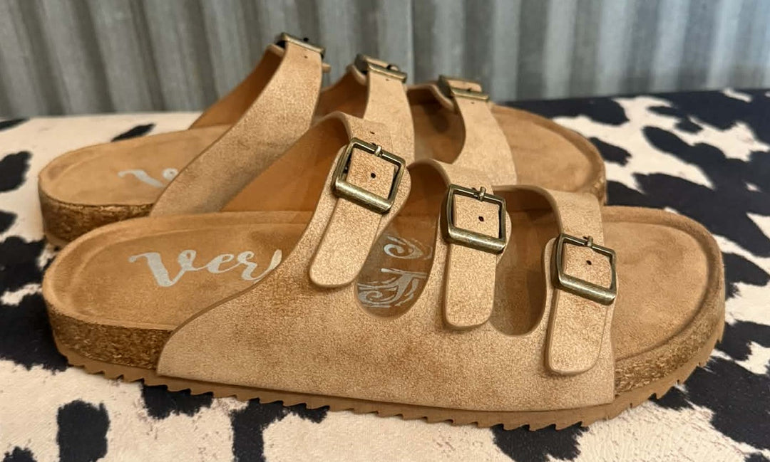 ENOUGH SAID SLIP ON STRAP SANDALS