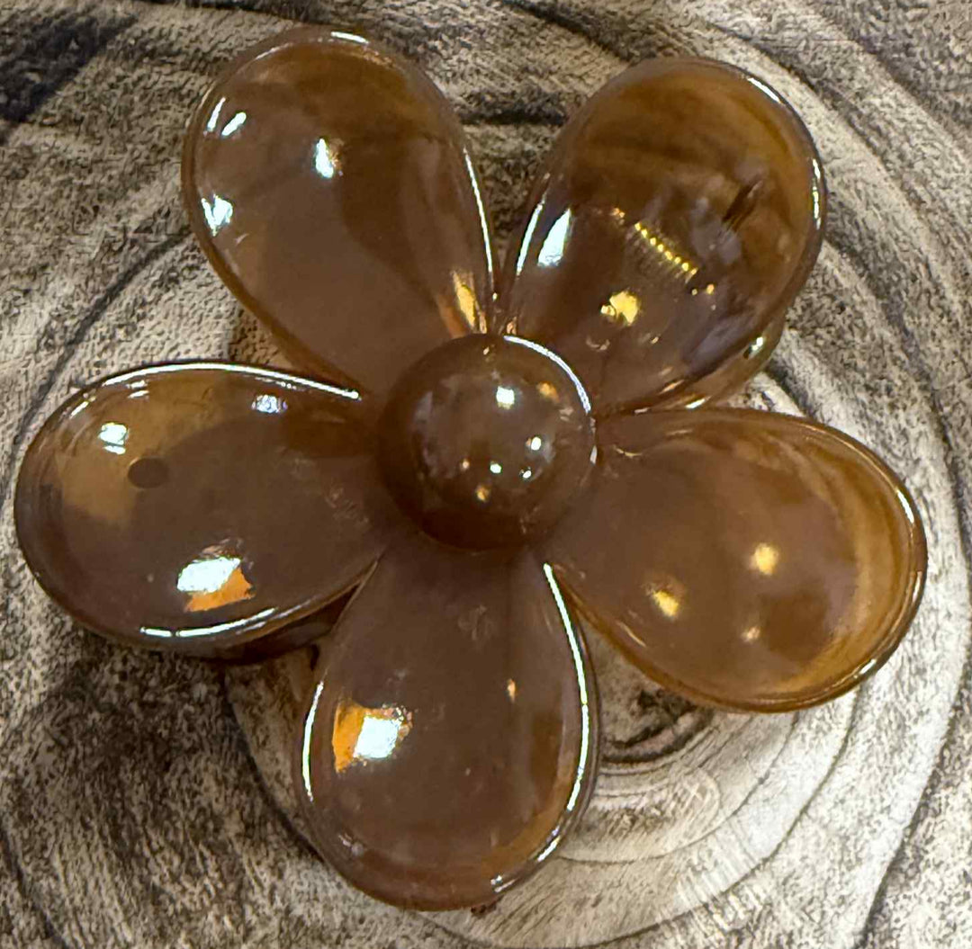 SOLID FLOWER CLAW CLIP