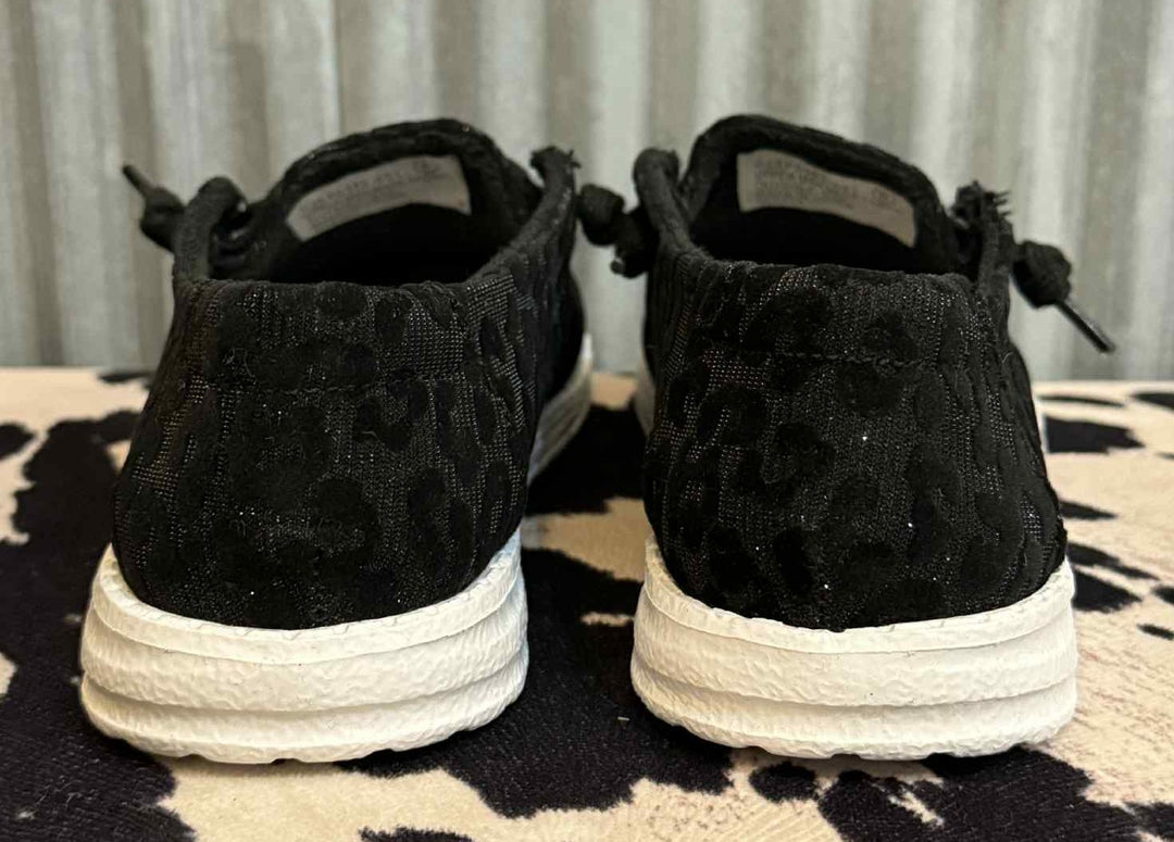 MIDNIGHT LEOPARD SLIP ON SNEAKERS