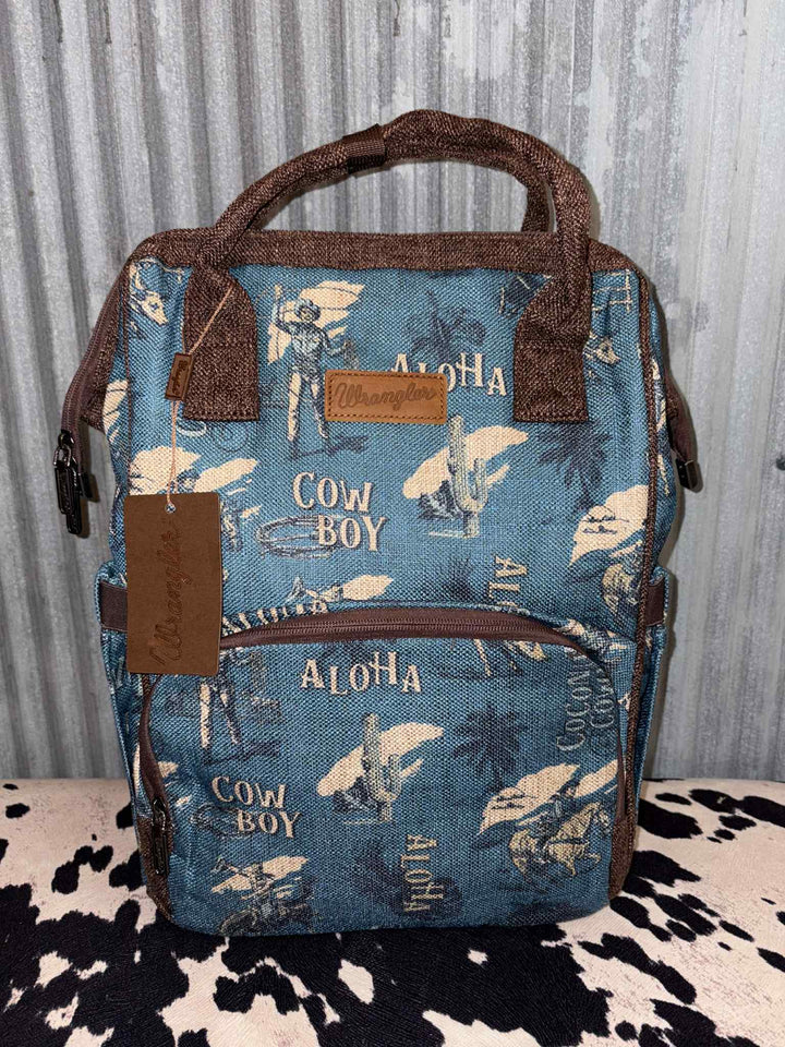BLUE WRANGLER VINTAGE COWBOY BACKPACK