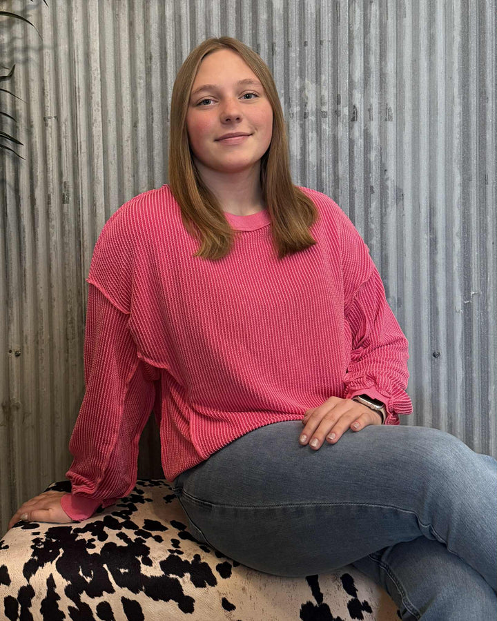 PIECE OF MY HEART LONG SLEEVE TOP