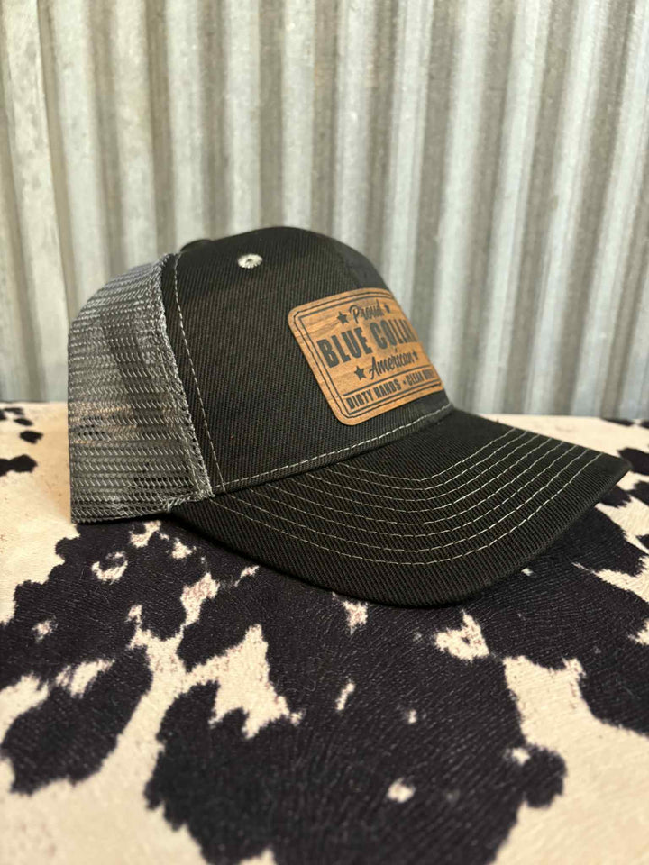 PROUD BLUE COLLAR TRUCKER HAT