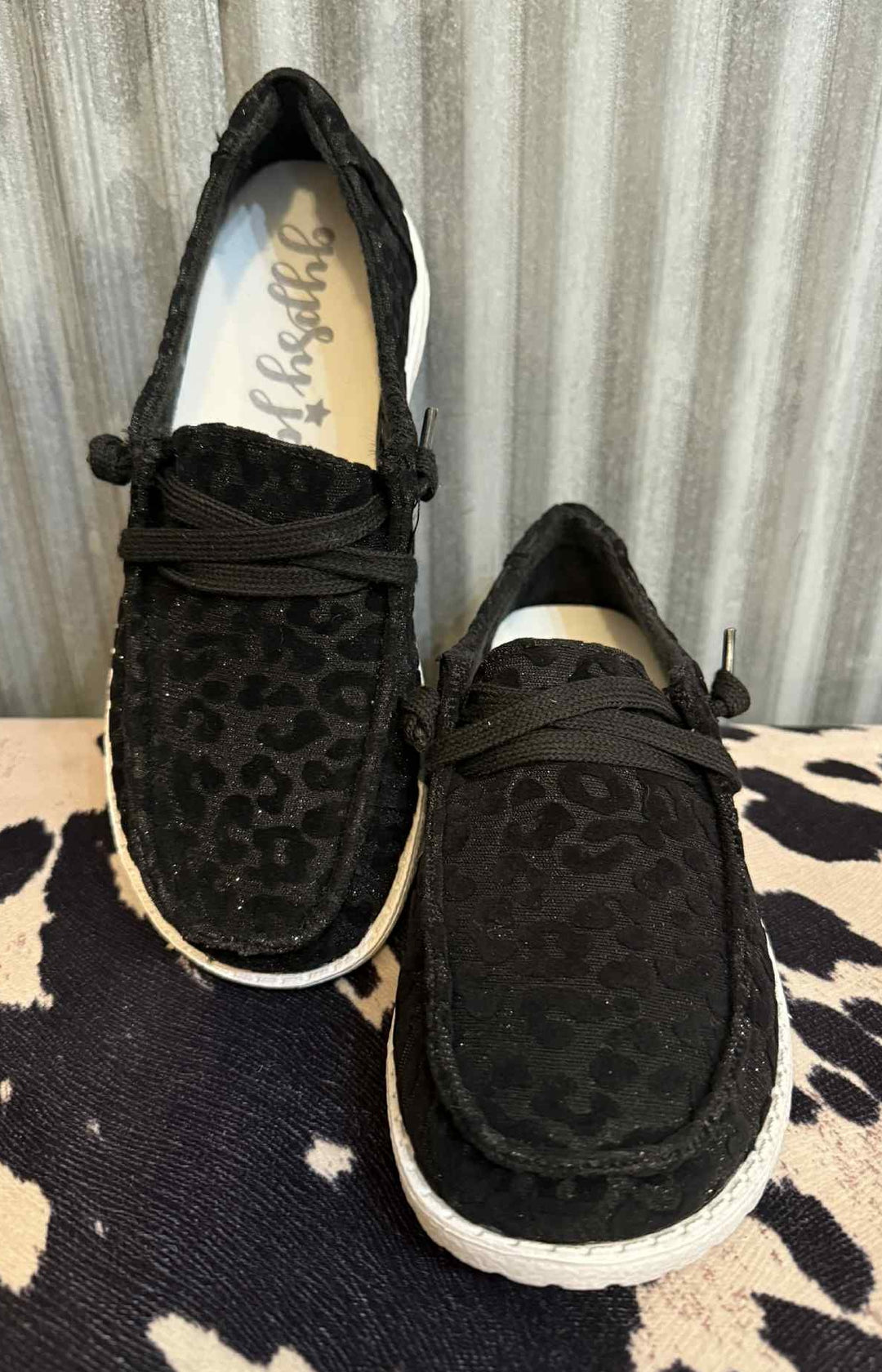 MIDNIGHT LEOPARD SLIP ON SNEAKERS
