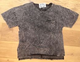 BLACK POCKET ACID WASH TEE