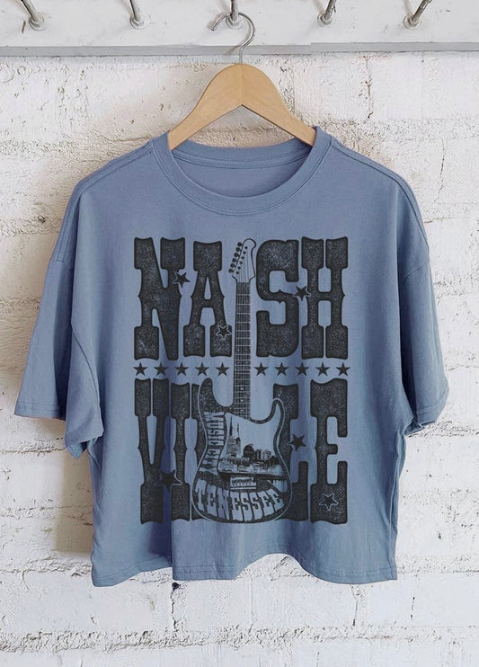 20% OFF NASHVILLE GUITAR CROPPED TEE