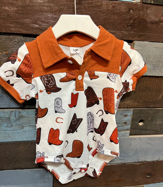 50% OFF COWBOY BOOTS ONESIE