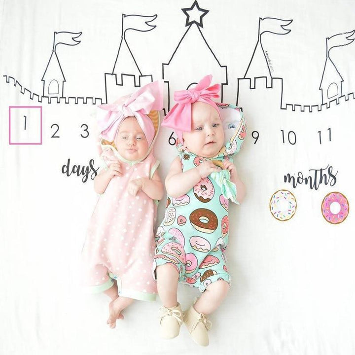 Newborn baby Monthly Growth  Blanket Photography Props Background Cloth For Baby