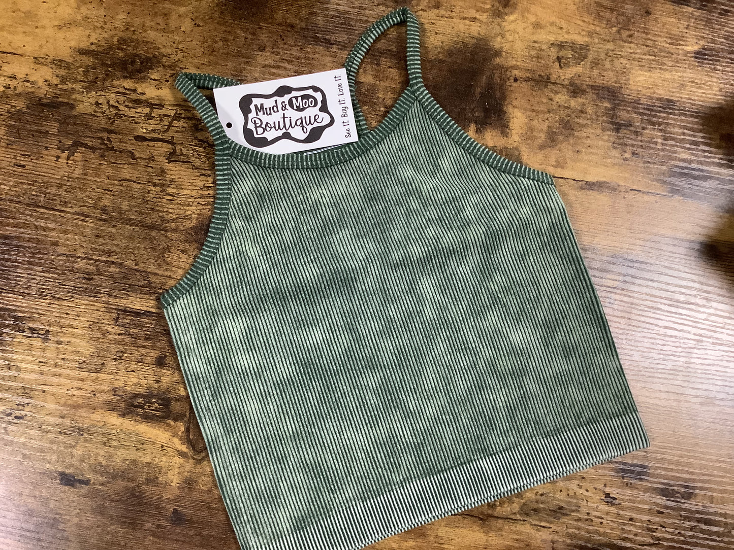 ACID WASHED CROPPED TANK