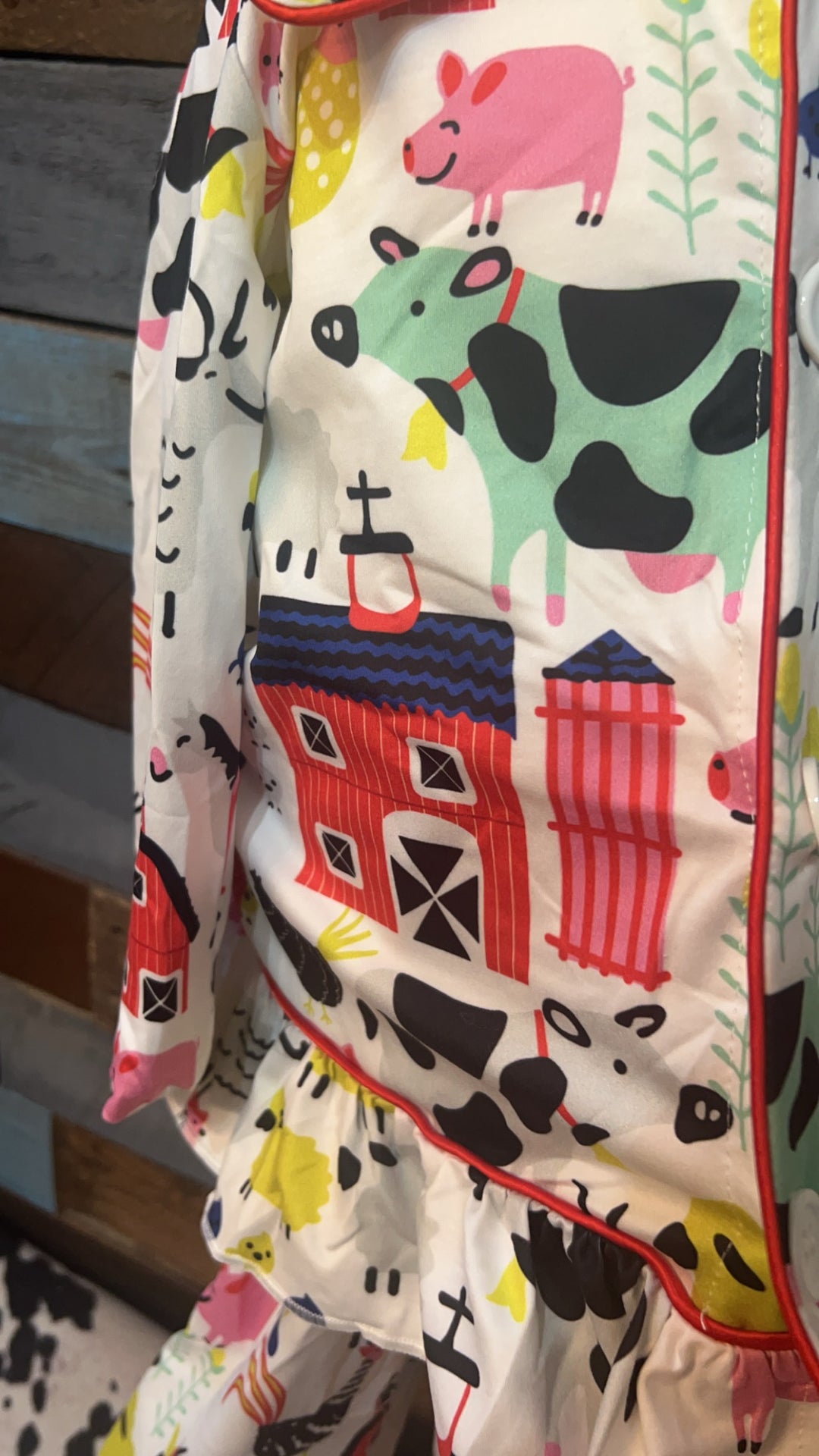 FARM ANIMAL GIRL PAJAMA SET