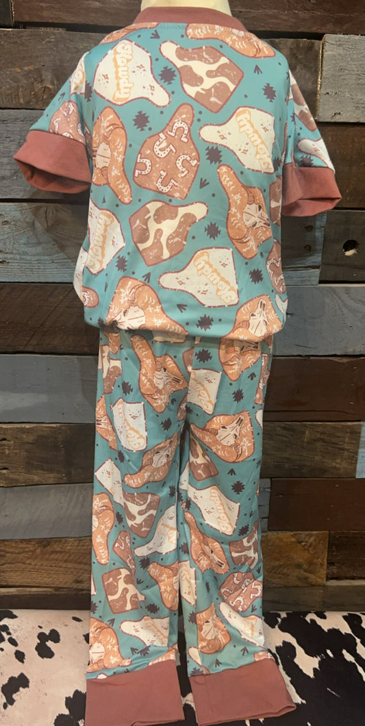 COW TAG SHORT SLEEVE PAJAMA SET