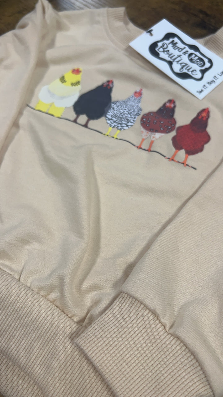 TODDLER CHICKEN CREWNECK