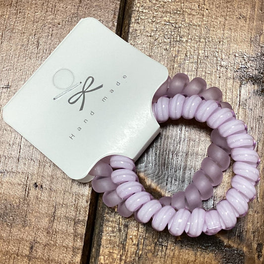 LILAC SPIRAL HAIR TIES