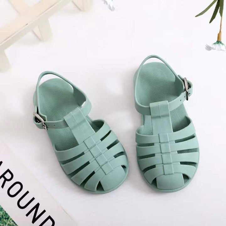 Kids Jelly Sandals – Waterproof, Wide Toe | Roman Style