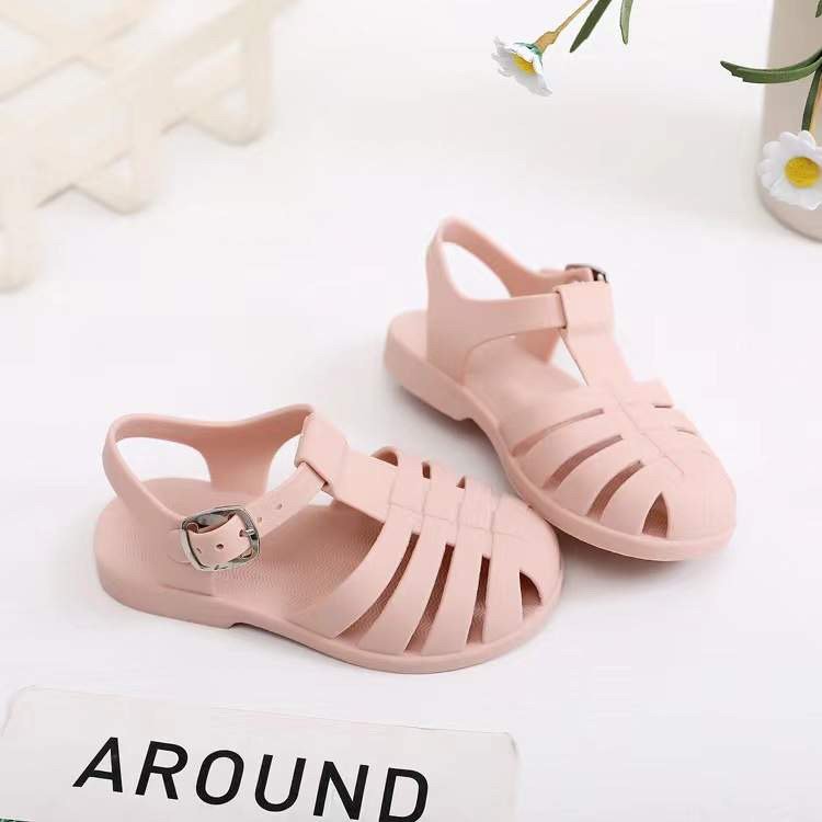 Kids Jelly Sandals – Waterproof, Wide Toe | Roman Style