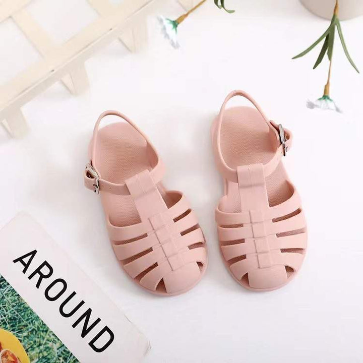 Kids Jelly Sandals – Waterproof, Wide Toe | Roman Style