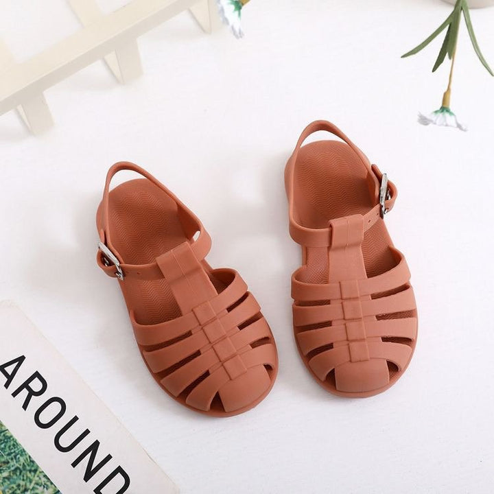 Kids Jelly Sandals – Waterproof, Wide Toe | Roman Style