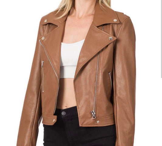 BROWN LEATHERJACKET