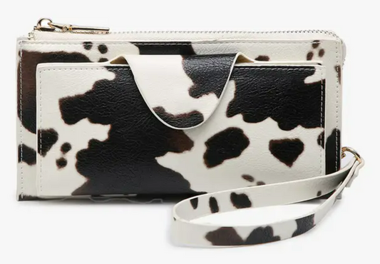 KYLA COW PRINT WALLET