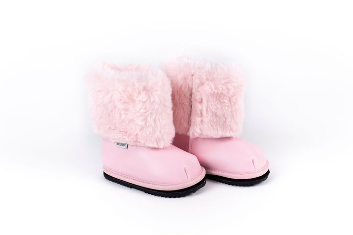 Pink Ankle Boot with Velvet Lining