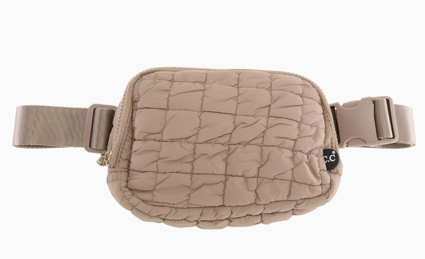 QUILTED PUFFER C.C BELT BAG