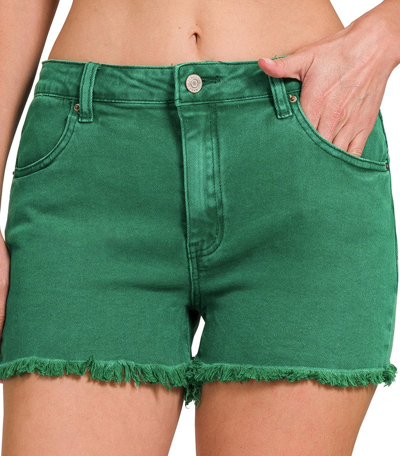 LET'S GO ROCKETS FRAYED SHORTS