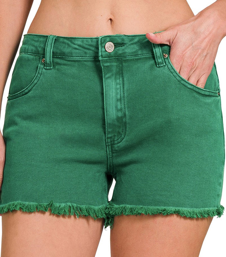 LET'S GO ROCKETS FRAYED SHORTS
