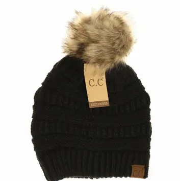 FUR POM C.C BEANIE