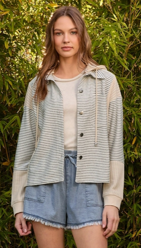 GO WITH ME BUTTON UP JACKET
