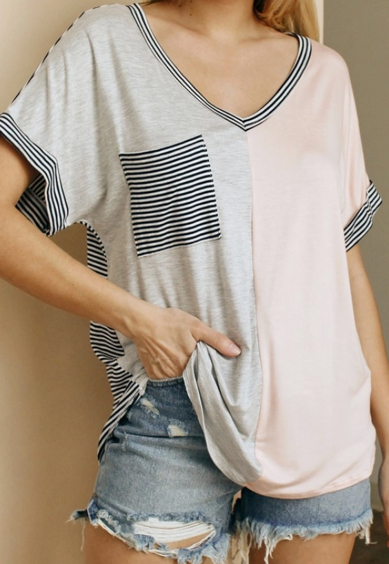 STRAWBERRY WINE SHORT SLEEVE TOP