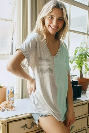 HELLO DARLIN SHORT SLEEVE TOP