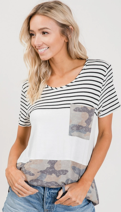 EVERYDAY ESSENTIAL CAMO TOP