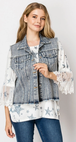 FLASHY ME DENIM VEST