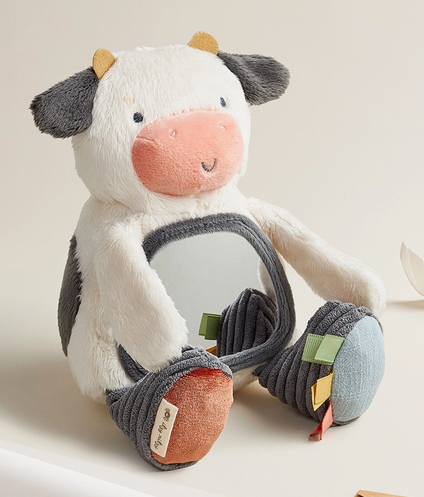 ITZY COW TRAVEL MIRROR & TUMMY TIME TOY