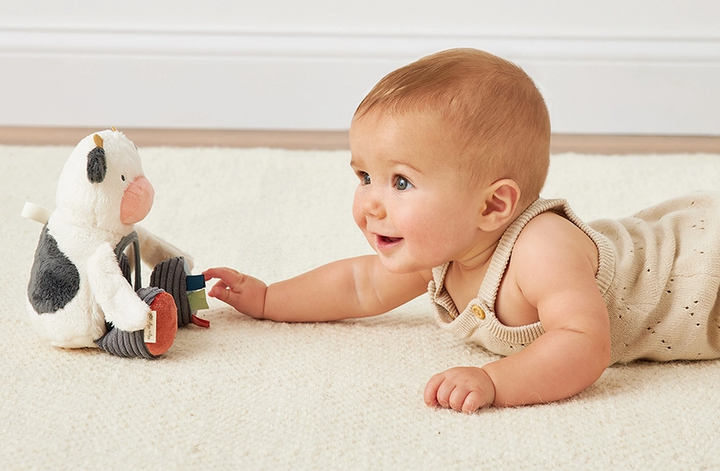 ITZY COW TRAVEL MIRROR & TUMMY TIME TOY