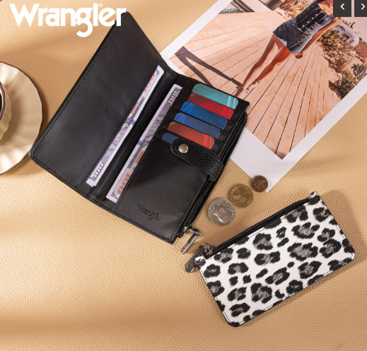WRANGLER BI-FOLD WALLET WITH DETACHABLE POUCH