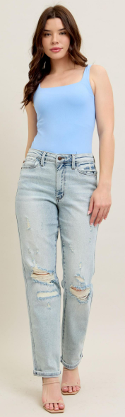 BRINLEY DESTROYED BOYFRIEND JEANS