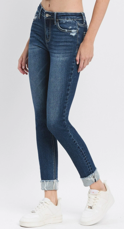 MAGNOLIA MIDRISE DARK SKINNY JEANS