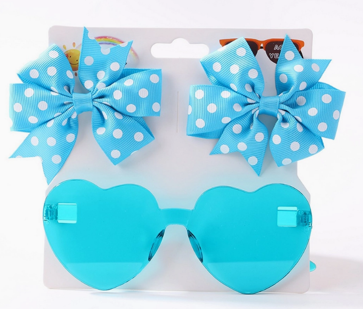 GIRLS BOW & SUNGLASSES SET