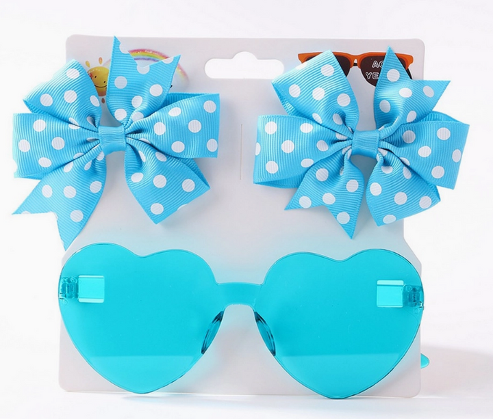 GIRLS BOW & SUNGLASSES SET