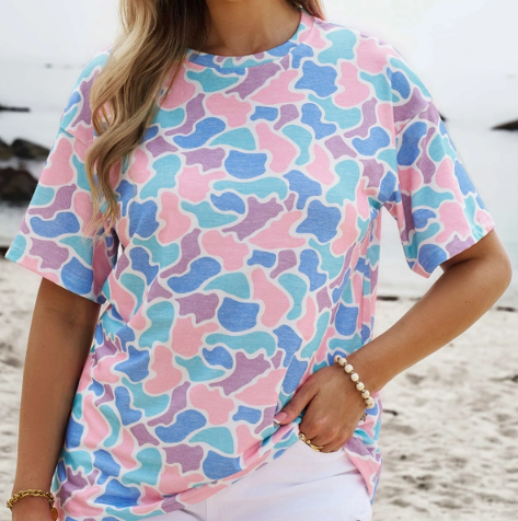 PREPPY CAMO GIRL TOP