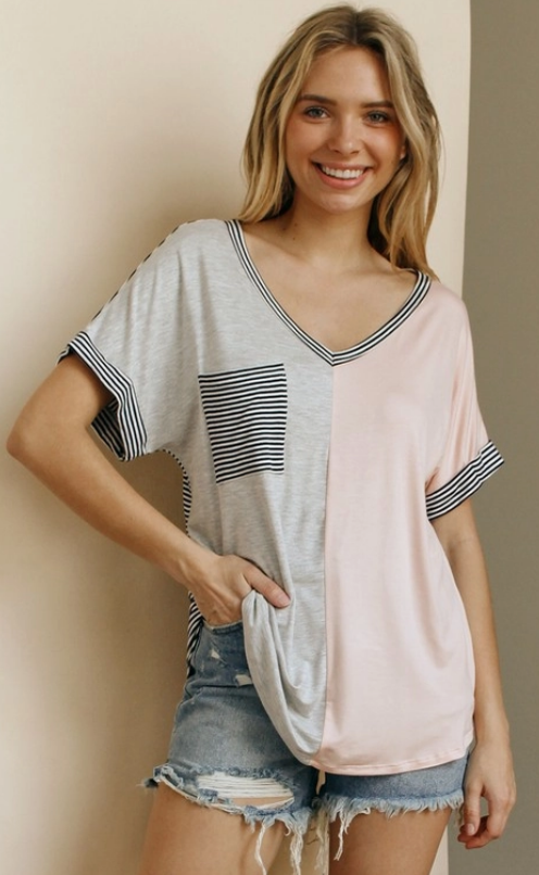 STRAWBERRY WINE SHORT SLEEVE TOP