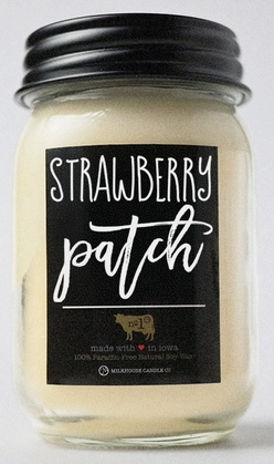 STRAWBERRY PATCH 13OZ MASON JAR SOY CANDLE