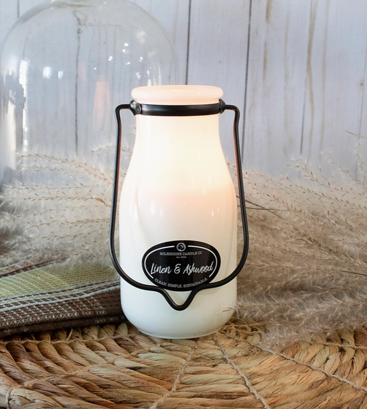 Linen & Ashwood 14oz Milkbottle Soy Candle