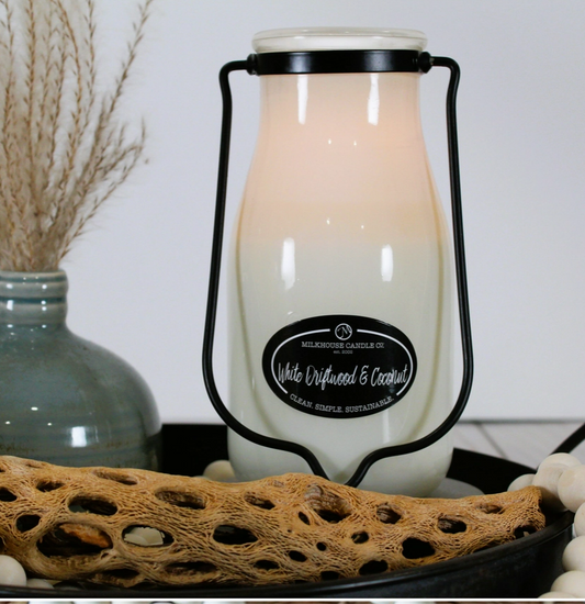 White Driftwood & Coconut 14oz Milkbottle Soy Candle