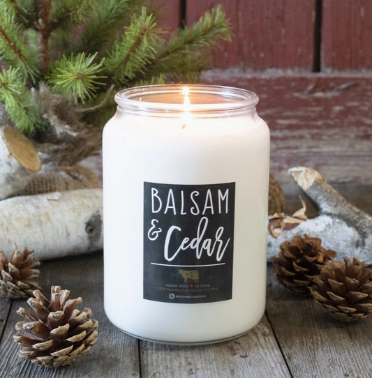 BALSAM & CEDAR 26OZ FARMHOUSE JAR SOY CANDLE