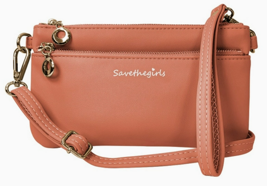 Silky Salmon Bella Crossbody Clutch