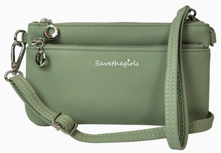 Laurel Green Bella Crossbody Clutch