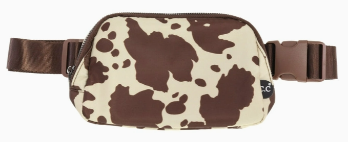 COW PRINT C.C BELT BAG